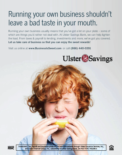 Ulster Savings Bank's advertising campaign highlighting Small Business Services