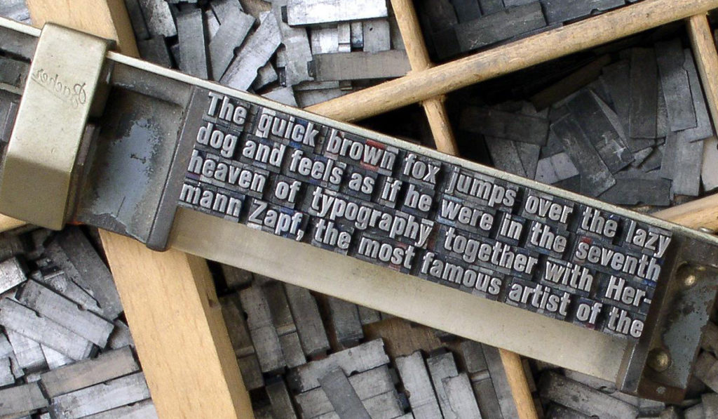 Type machine stamp
