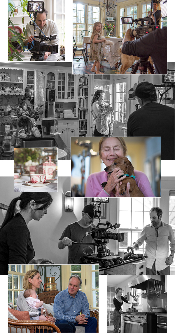 Collage of images from commercial production