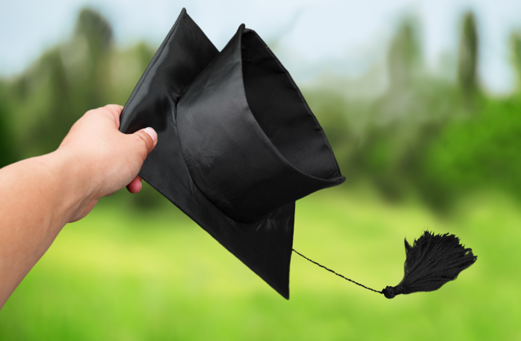 black graduation cap